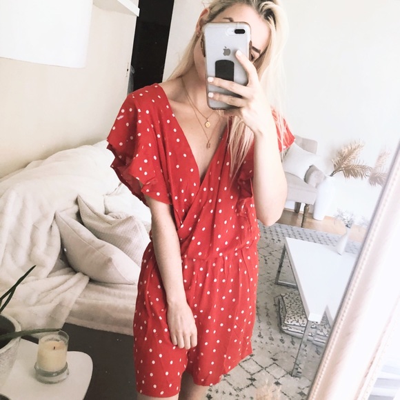 Jacqueline de Yong Red Romper - Picture 1 of 4